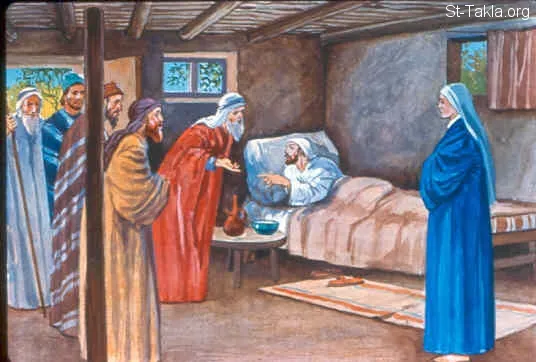 Image: Ezekiel lies on His left side <br> صورة حزقيال يتكئ على جنبه